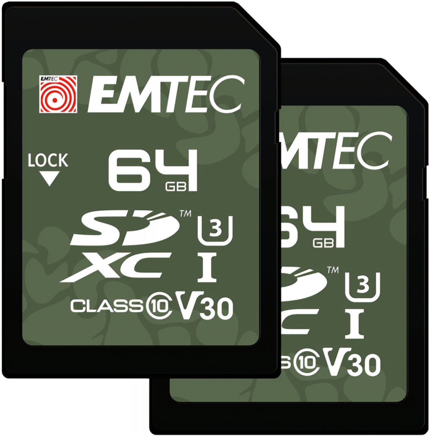 Card Memorie SDXC Emtec Rugged Outdoor, 64Gb, Clasa 10 / UHS-1 U3, Set 2 bucati ECMSD64GXCU3ORP