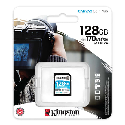 Karta pamięci SDXC Kingston Canvas Go Plus, 128 GB, klasa 10 / UHS-1 U3 SDG3/128 GB