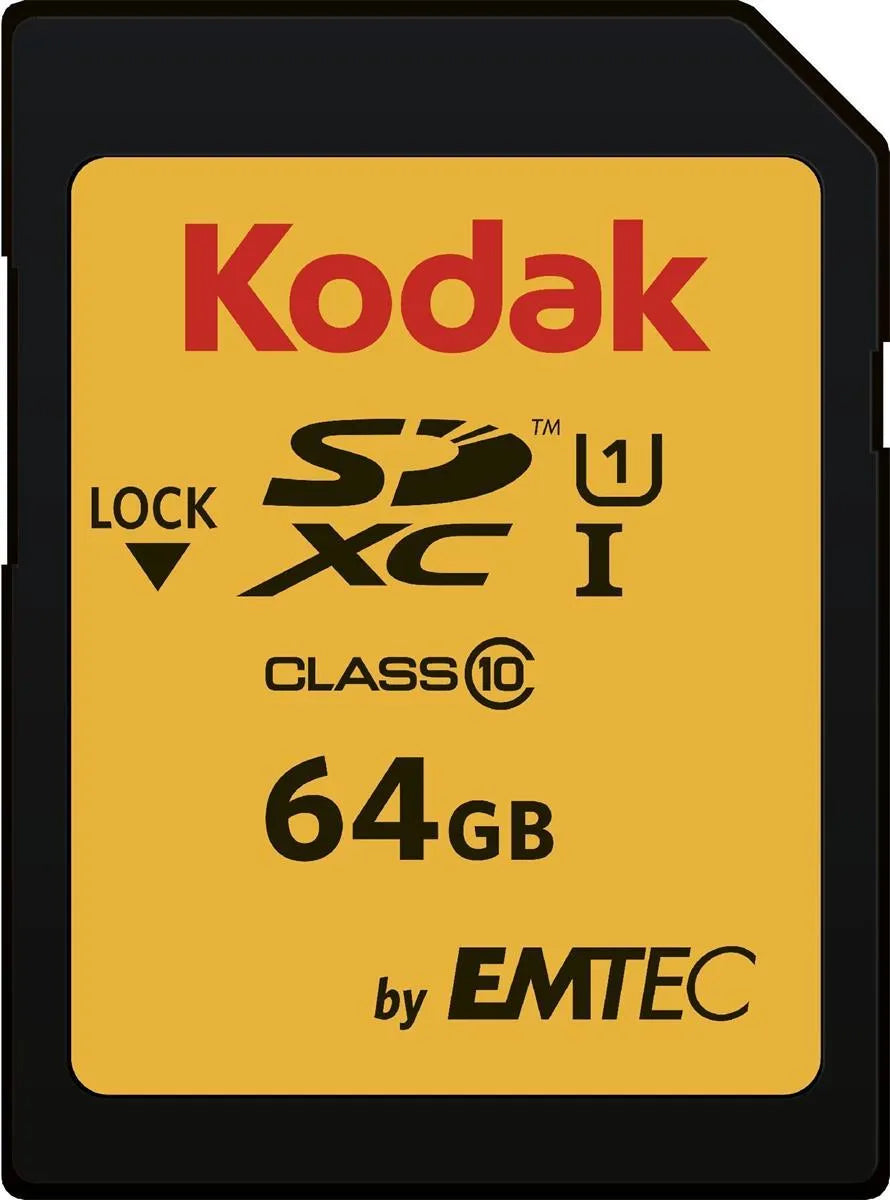 Card Memorie SDXC Kodak Ultra Performance, 64Gb, Clasa 10 / UHS-1 U3 EKMSD64GXC10HPRK