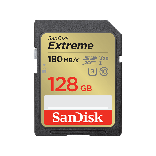 Card Memorie SDXC SanDisk Extreme, 128Gb, Clasa 10 / UHS-1 U3 SDSDXVA-128G-GNCIN