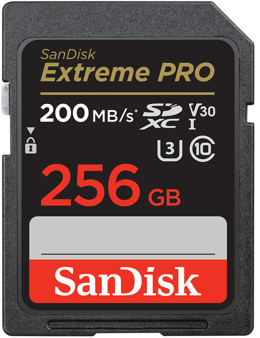 Card Memorie SDXC SanDisk Extreme Pro, 256Gb, Clasa 10 / UHS-1 U3 SDSDXXD-256G-GN4IN