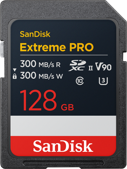 Card Memorie SDXC SanDisk Extreme Pro, 128Gb, Clasa 10 / UHS-2 U3 SDSDXDM-128G-GN4IN
