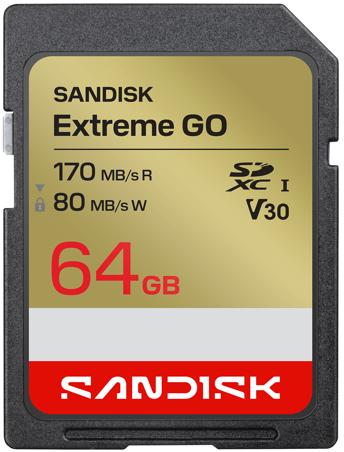 Card Memorie SDXC SanDisk Extreme Go, 64Gb, Clasa 10 / UHS-1 U1 SDSDXGN-064G-GNCIN