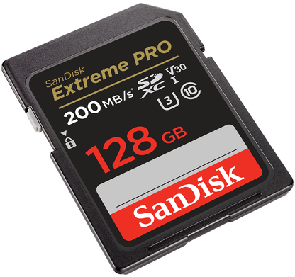 Card Memorie SDXC SanDisk Extreme Pro, 128Gb, Clasa 10 / UHS-1 U3 SDSDXXD-128G-GN4IN