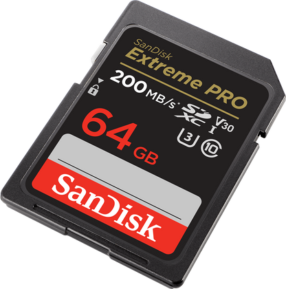 Card Memorie SDXC SanDisk Extreme Pro, 64Gb, Clasa 10 / UHS-1 U3 SDSDXXU-064G-GN4IN