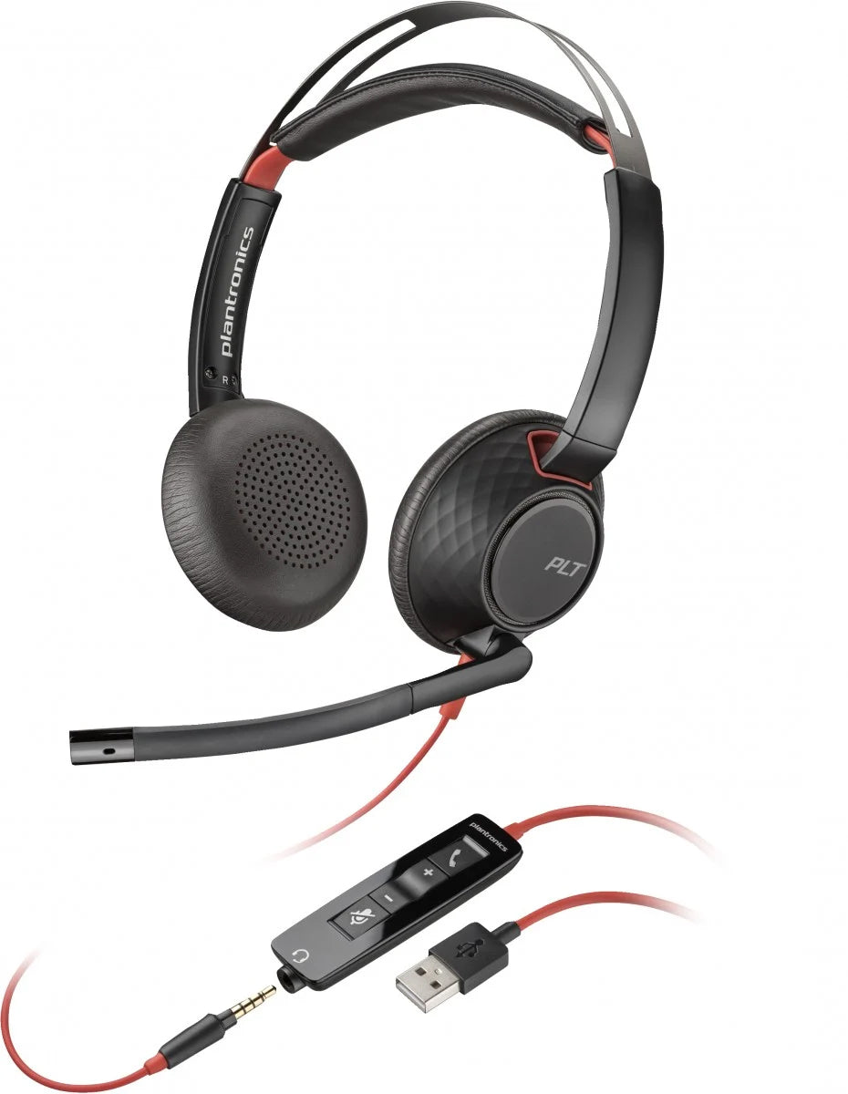 Casti Call Center USB-C HP Poly Blackwire C5220, Negre 80R97AA