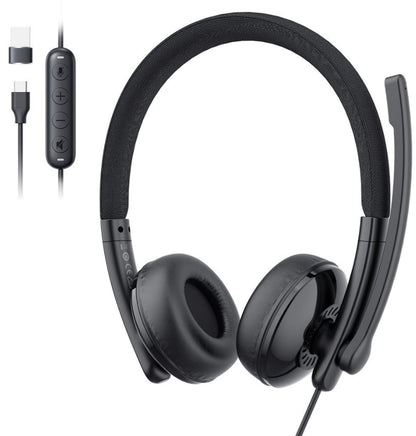 Casca Call Center USB-C / USB-A EMEET GeniusCall HS50, Neagra