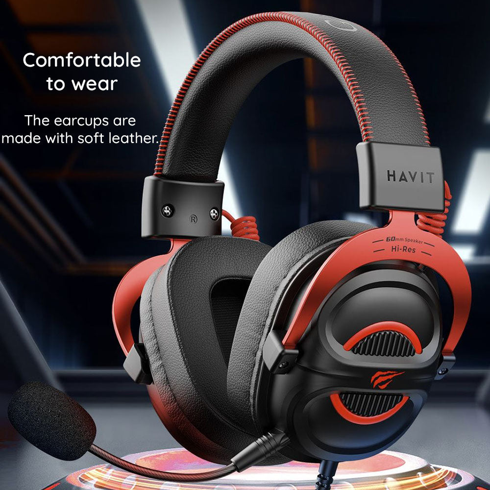 Casti Gaming 3.5mm HAVIT H2002E Pro, 2m, Negre