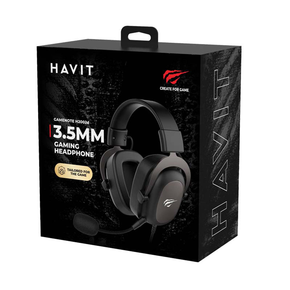 Casti Gaming 3.5mm HAVIT H2002E Pro, 2m, Negre