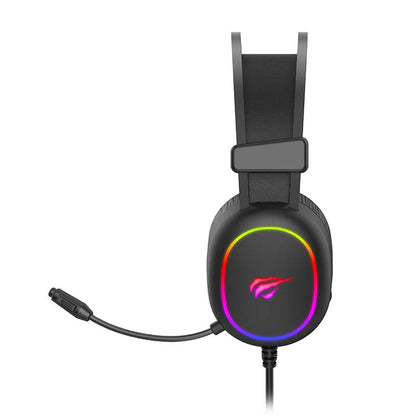 Casti Gaming 3.5mm HAVIT H2016d, RGB, 2m, Negre