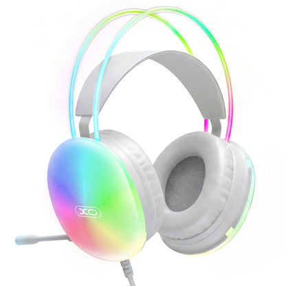 Casti Gaming 3.5mm XO Design GE11, RGB, Albe