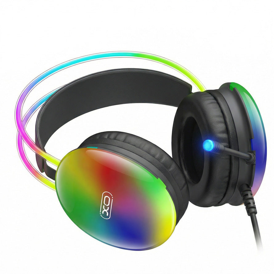 Casti Gaming 3.5mm XO Design GE11, RGB, Negre