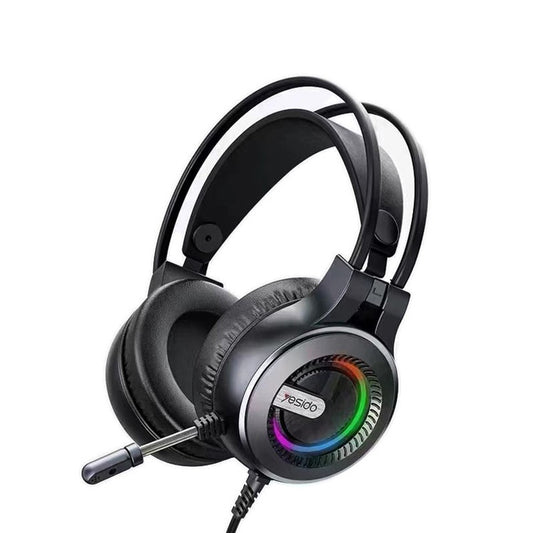 Casti Gaming 3.5mm Yesido EK02, RGB, 2.2m, Negre