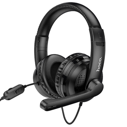 Casti Gaming 3.5mm HOCO W103, Negre