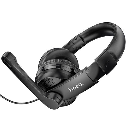 Casti Gaming 3.5mm HOCO W103, Negre