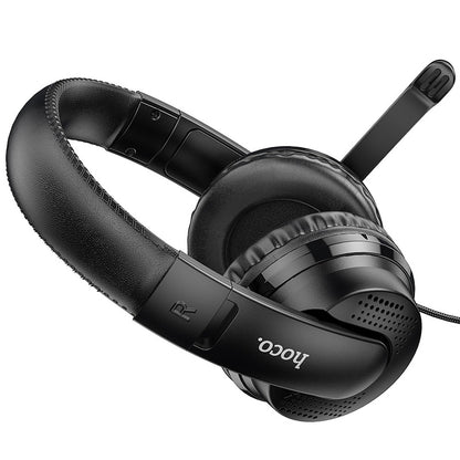 Casti Gaming 3.5mm HOCO W103, Negre