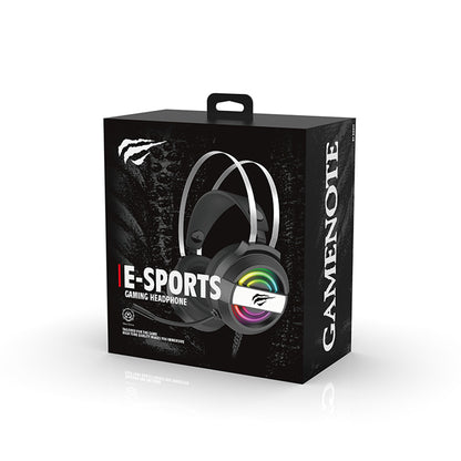 Casti Gaming USB HAVIT H2230U, 1.8m, Albe