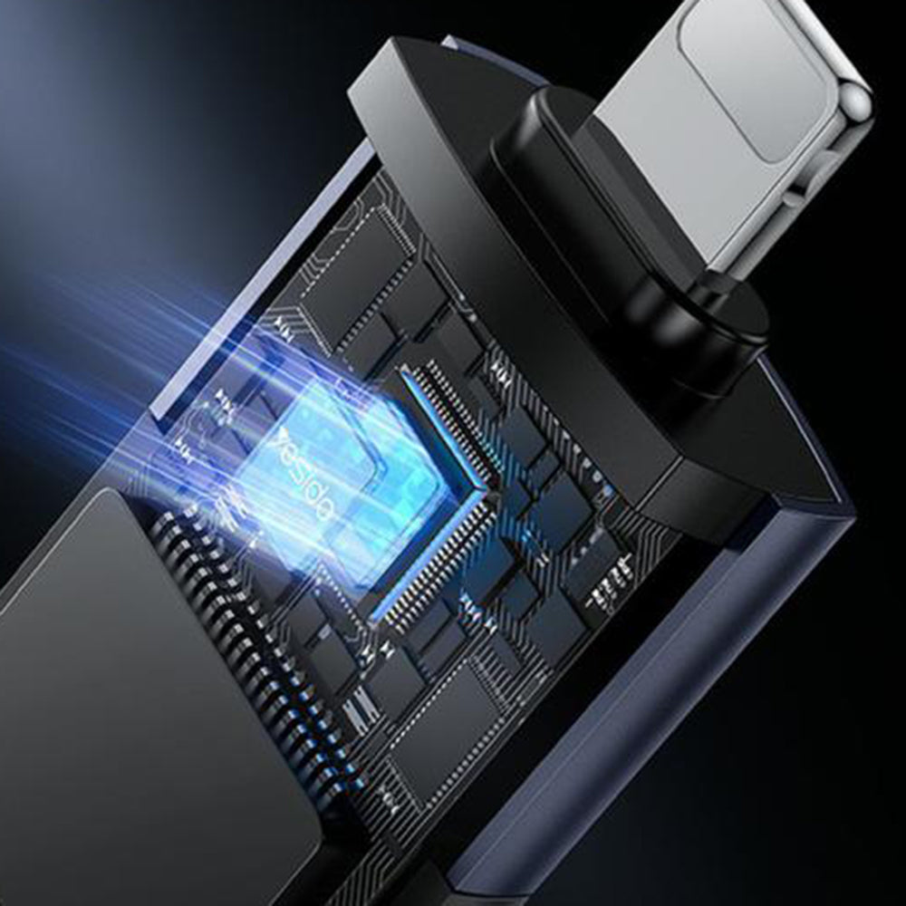 Cititor Card Lightning Yesido GS38, microSD, Gri, Resigilat