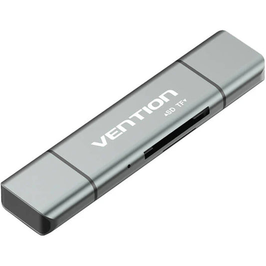 Cititor Card USB / USB-C / microUSB Vention, SD - microSD, Gri CCJH0