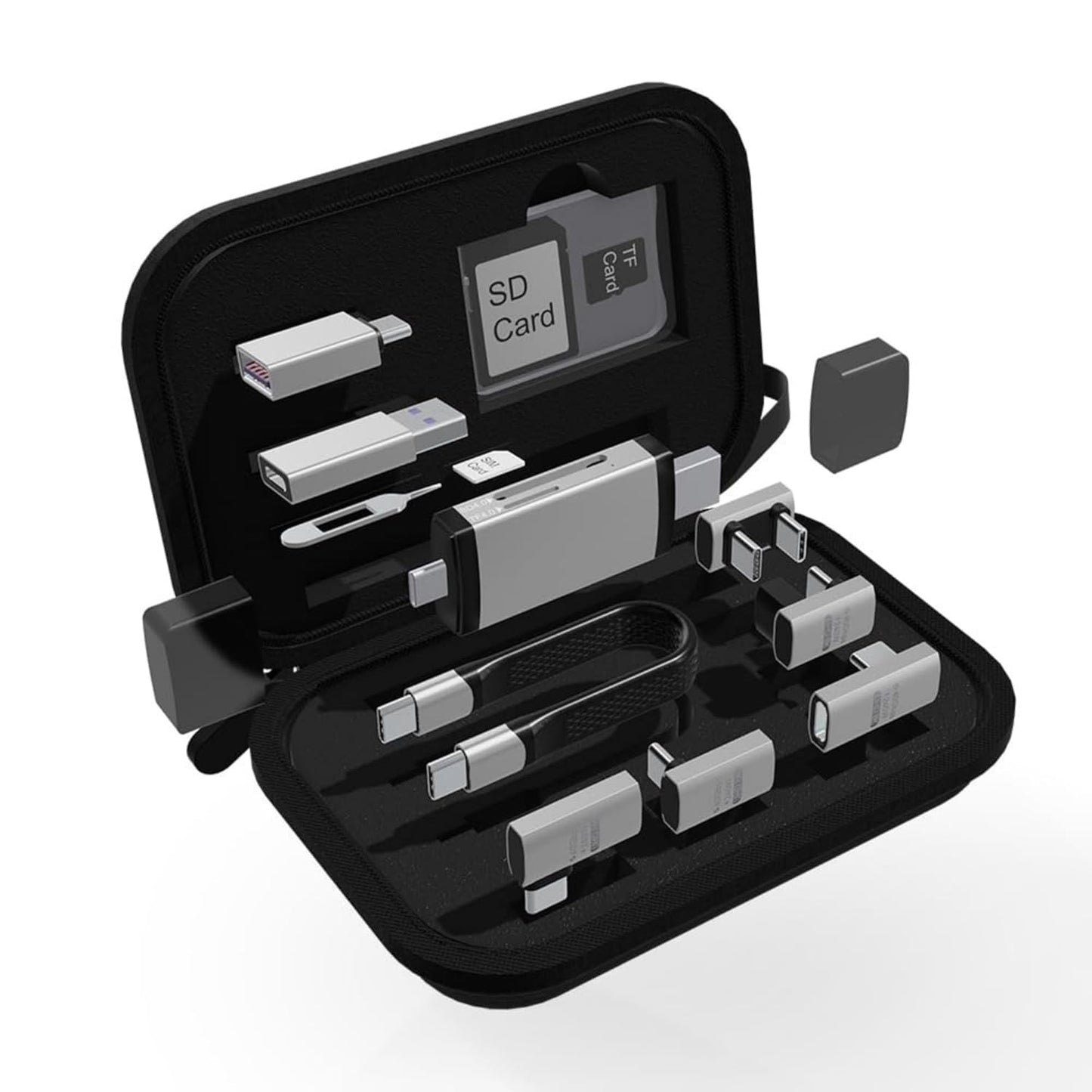 Cititor Card USB / USB-C OEM OmniLink Pro-003 Travel, 10in1, Gri