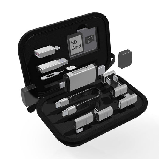 Cititor Card USB / USB-C OEM OmniLink Pro-003 Travel, 10in1, Gri