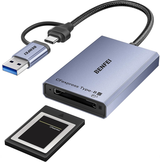 Cititor Card USB 3.2 / USB-C Benfei, CFexpress B, Gri