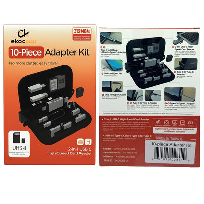 Cititor Card USB / USB-C OEM OmniLink Pro-003 Travel, 10in1, Gri