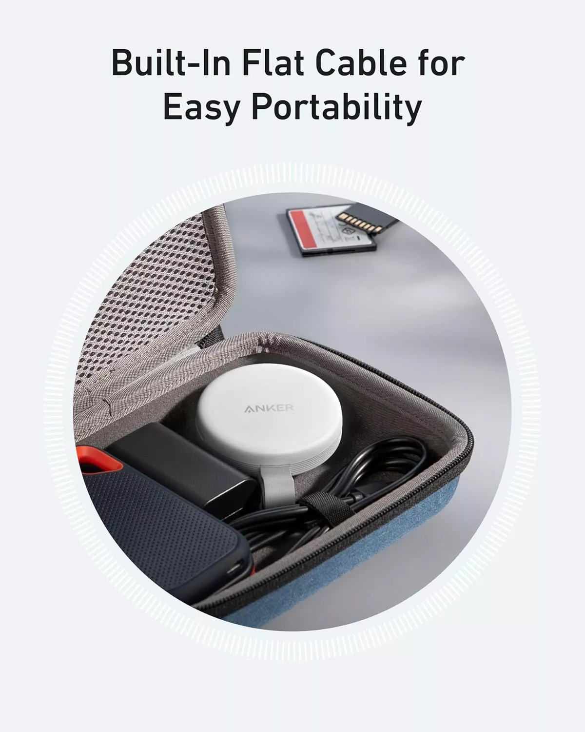 Cititor Card USB-C Anker MagGo pentru Apple iPhone USB-C, SD - microSD, Alb A83D1G21