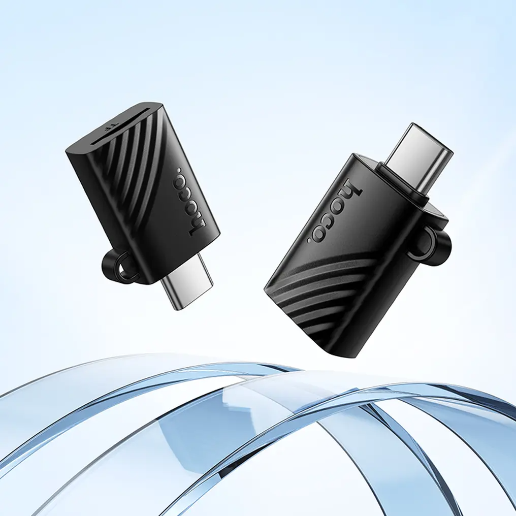 Cititor Card USB-C HOCO HB53, microSD, Negru