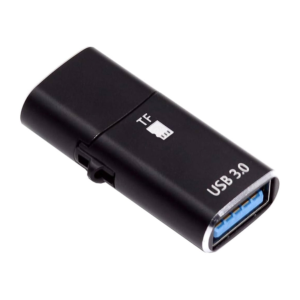 Cititor Card USB-C Techsuit AluVoltX, USB-A (OTG) - microSD, Negru