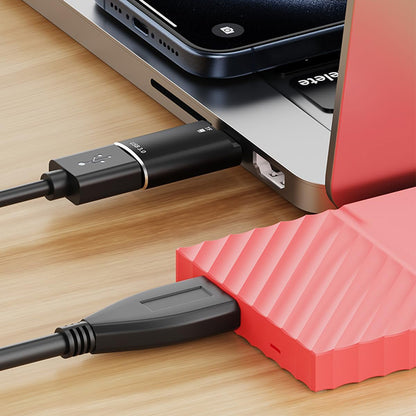 Cititor Card USB-C Techsuit AluVoltX, USB-A (OTG) - microSD, Negru