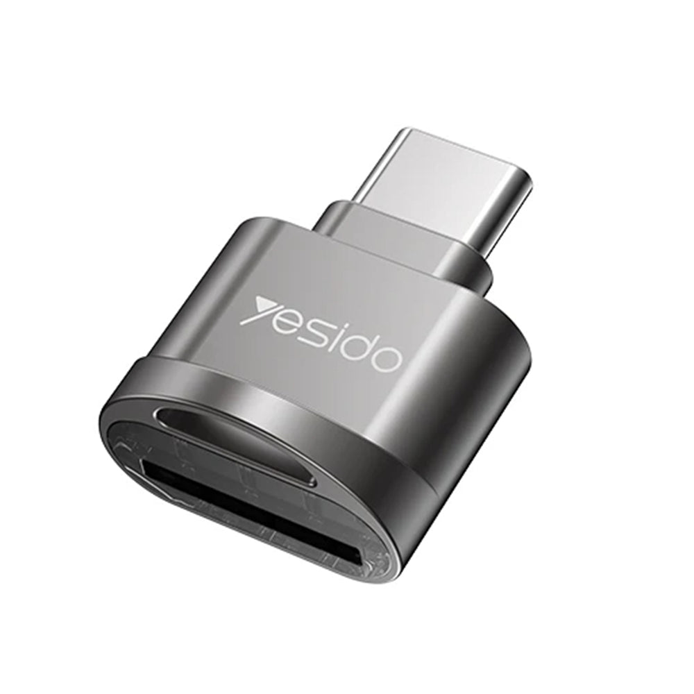 Cititor Card USB-C Yesido GS19, USB-A (OTG) - microSD, Gri