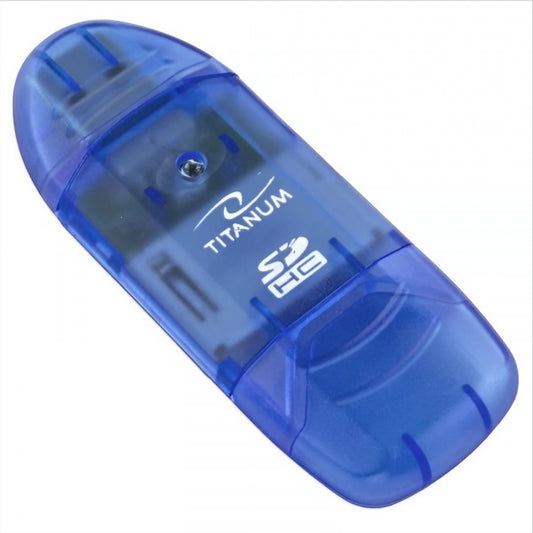 Cititor Card USB Esperanza Titanum TA101B, SD, Albastru