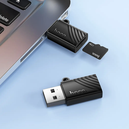 Cititor Card USB HOCO HB53, microSD, Negru
