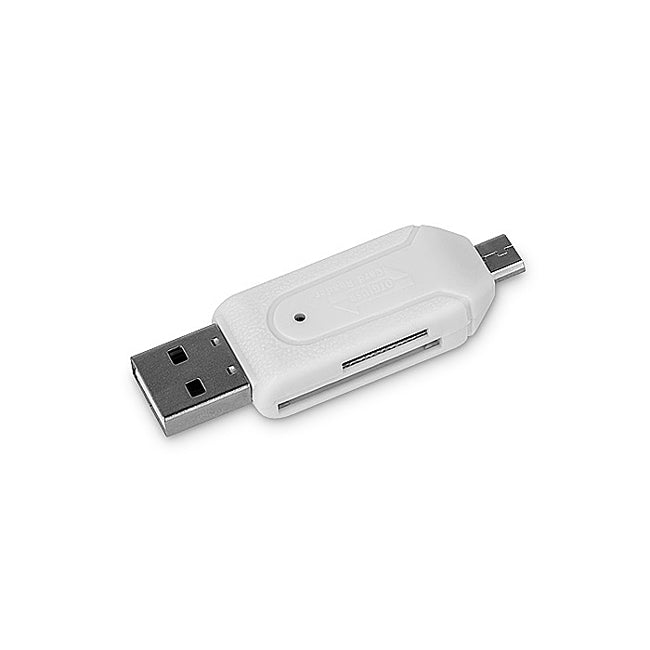 Cititor Card USB / microUSB Forever, SD - microSD, Alb