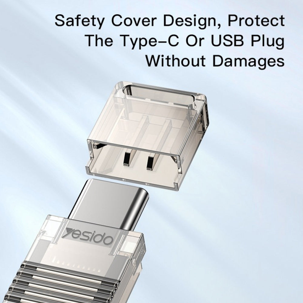 Cititor Card USB / USB-C Yesido GS21, microSD, Transparent