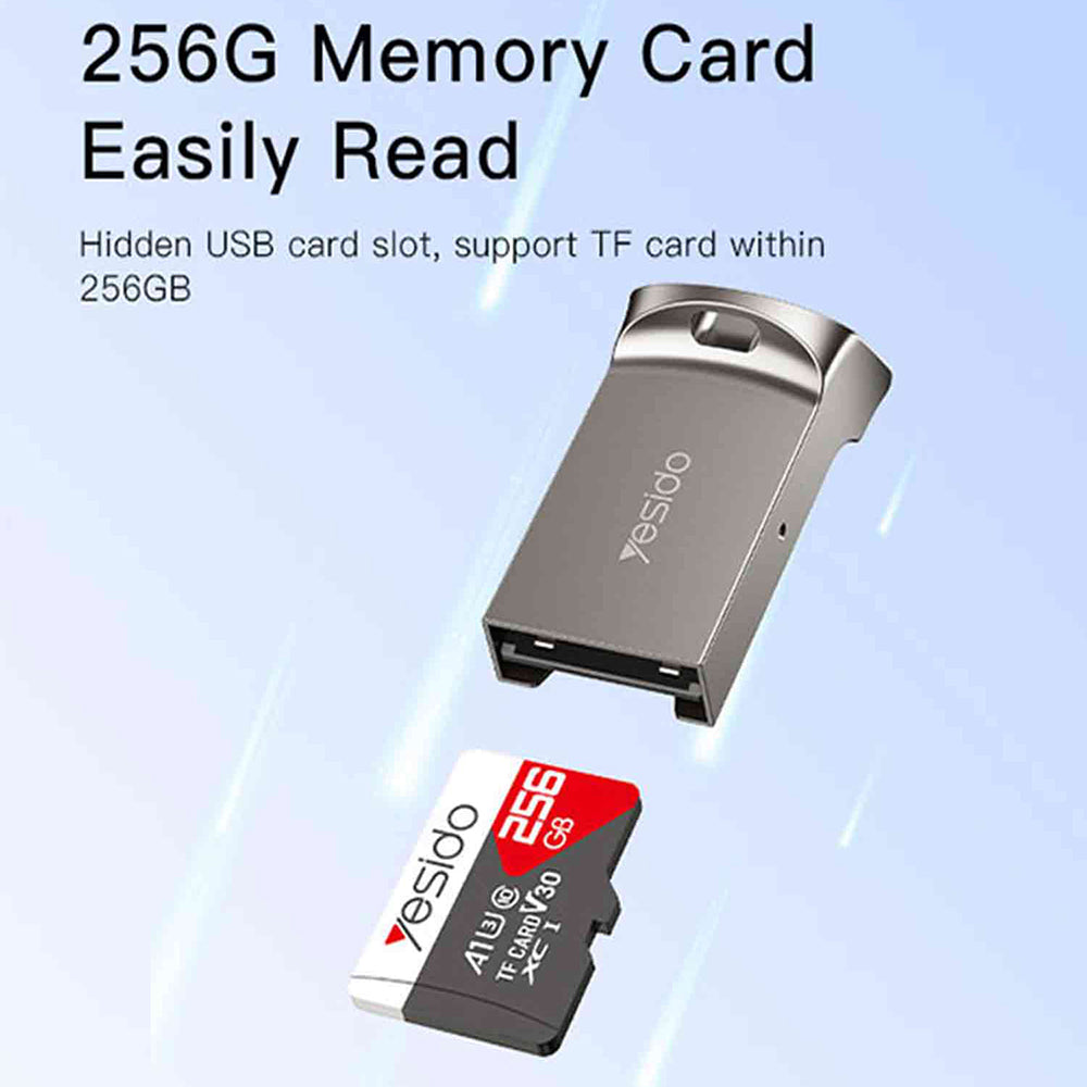 Cititor Card USB Yesido GS20, microSD, Gri