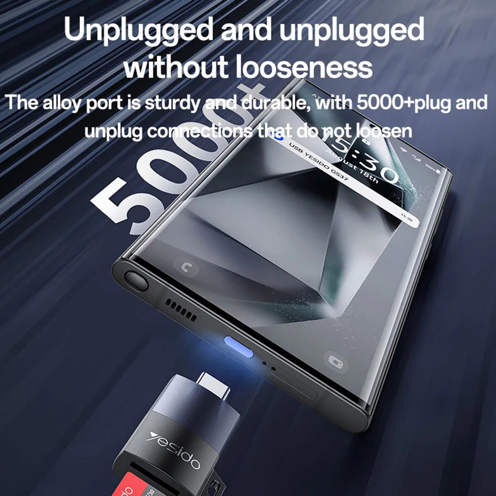 Cititor Card USB Yesido GS37, microSD, Negru