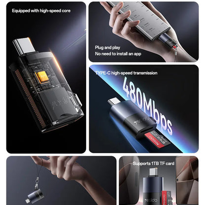 Cititor Card USB Yesido GS37, microSD, Negru