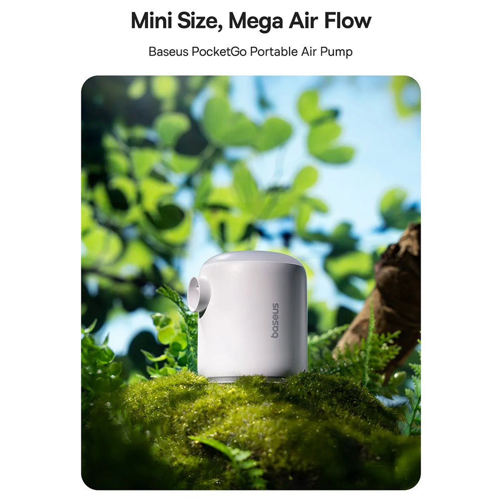 Pompa Baseus PocketGo pentru pentru saltele gonflabile, Alba C11157700221-00