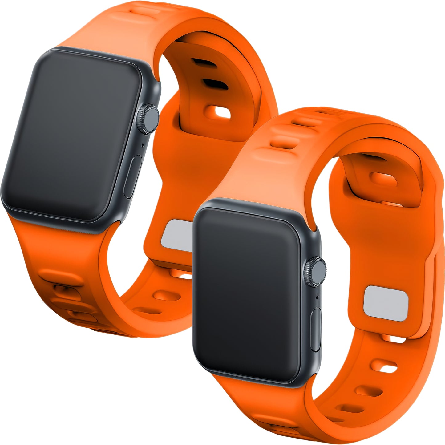 Curea 3MK Silicone pentru Apple Watch 41mm / 40mm / 38mm Series, Portocalie