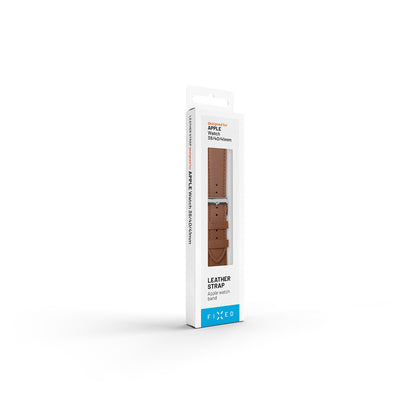 Curea Fixed Leather pentru Apple Watch 49mm / 46mm / 45mm / 44mm / 42mm Series, Maro