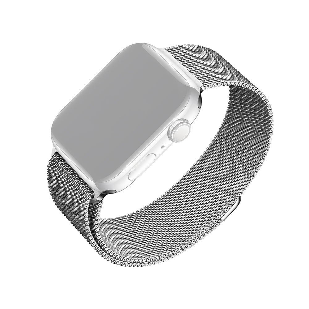 Curea Fixed Mesh pentru Apple Watch 42mm / 41mm / 40mm / 38mm Series, Argintie