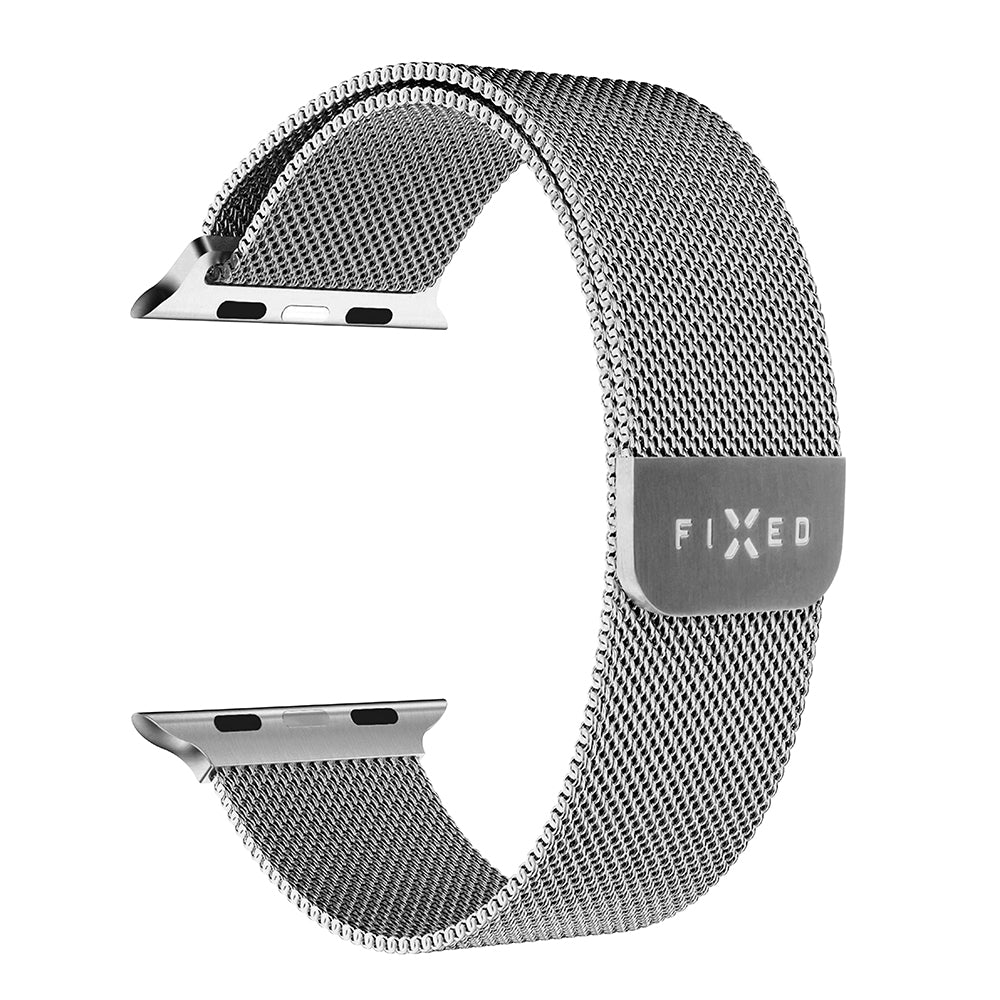 Curea Fixed Mesh pentru Apple Watch 42mm / 41mm / 40mm / 38mm Series, Argintie