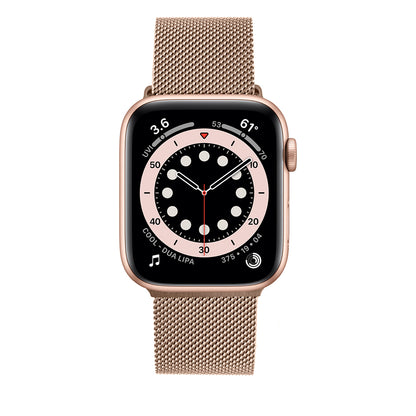 Curea Fixed Mesh pentru Apple Watch 42mm / 41mm / 40mm / 38mm Series, Roz Aurie