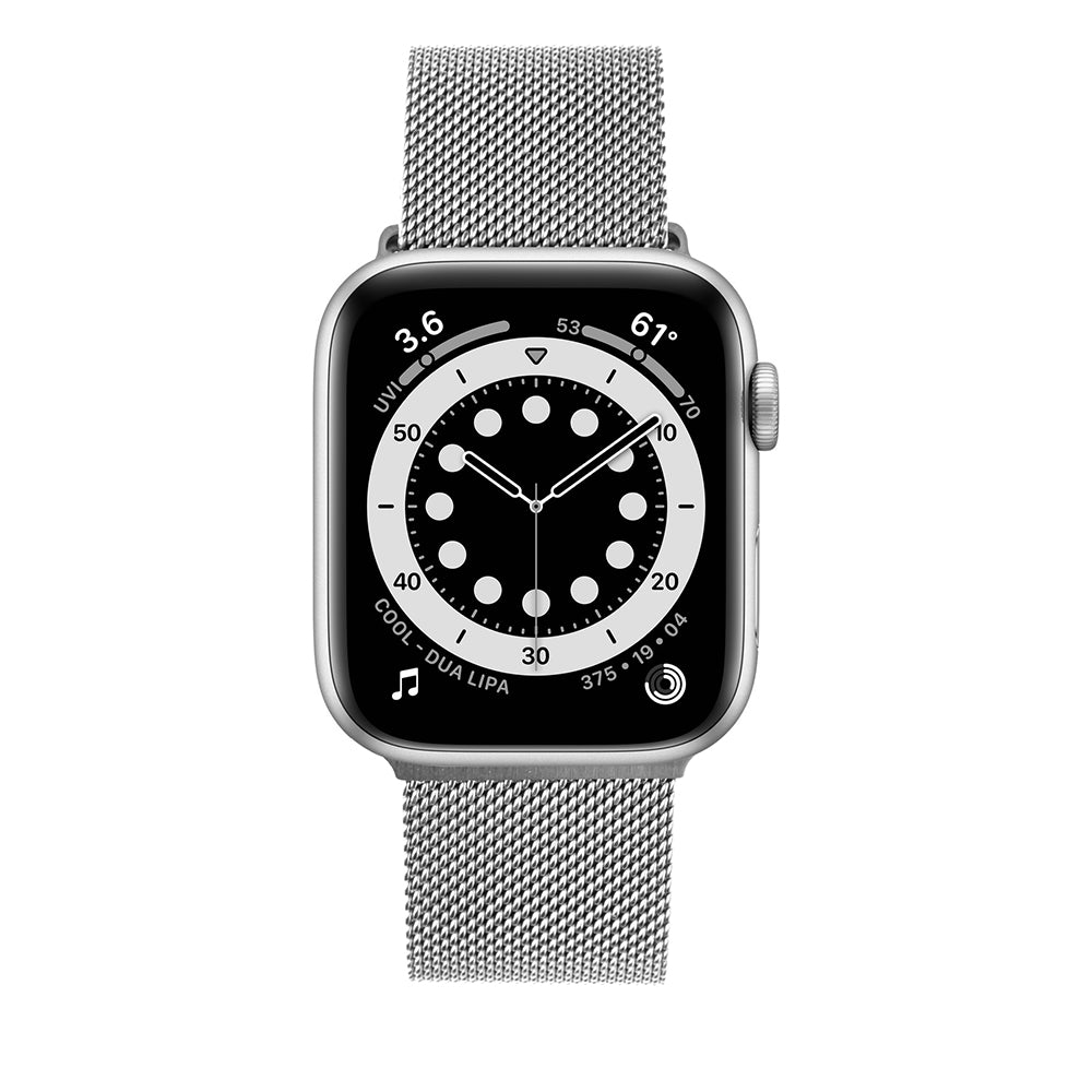 Curea Fixed Mesh pentru Apple Watch 49mm / 46mm / 45mm / 44mm / 42mm Series, Argintie