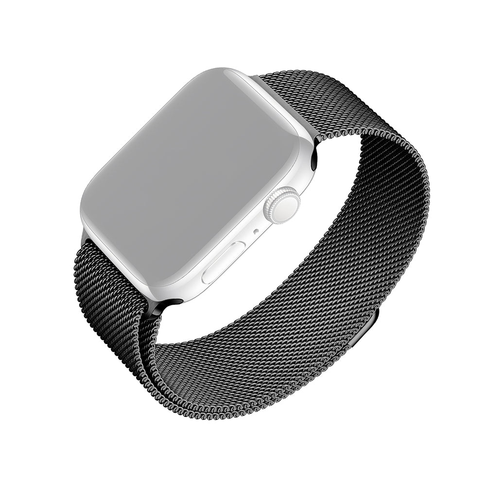 Curea Fixed Mesh pentru Apple Watch 49mm / 46mm / 45mm / 44mm / 42mm Series, Neagra