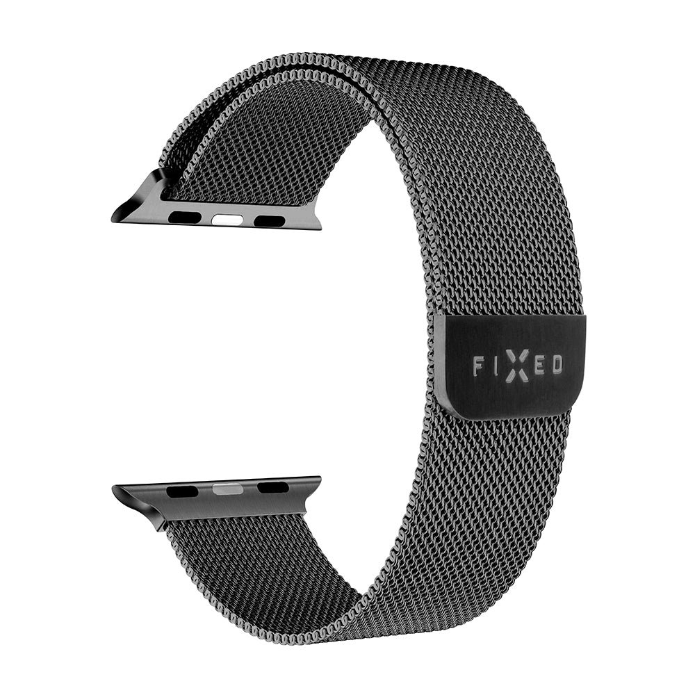 Curea Fixed Mesh pentru Apple Watch 49mm / 46mm / 45mm / 44mm / 42mm Series, Neagra