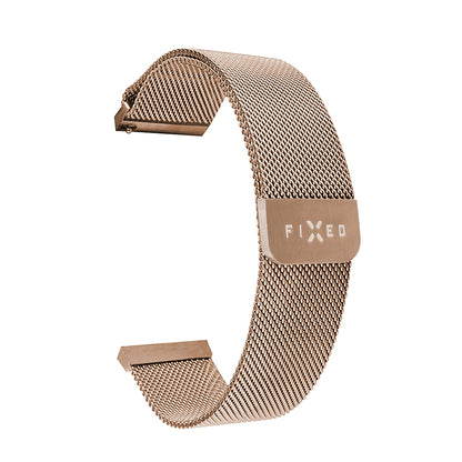Curea Fixed Mesh pentru Huawei Watch / Garmin Watch Series, 18mm, Roz Aurie
