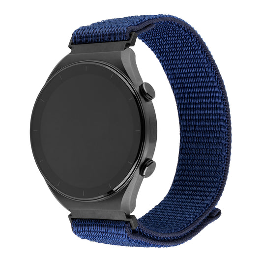 Curea Fixed Nylon Sporty pentru Samsung Galaxy Watch / Huawei Watch Series, 20mm, Albastra Inchis